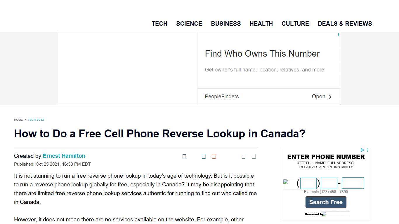 How to Do a Free Cell Phone Reverse Lookup in Canada?